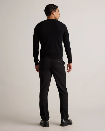 Mongolian Cashmere Henley Sweater - S / Brown