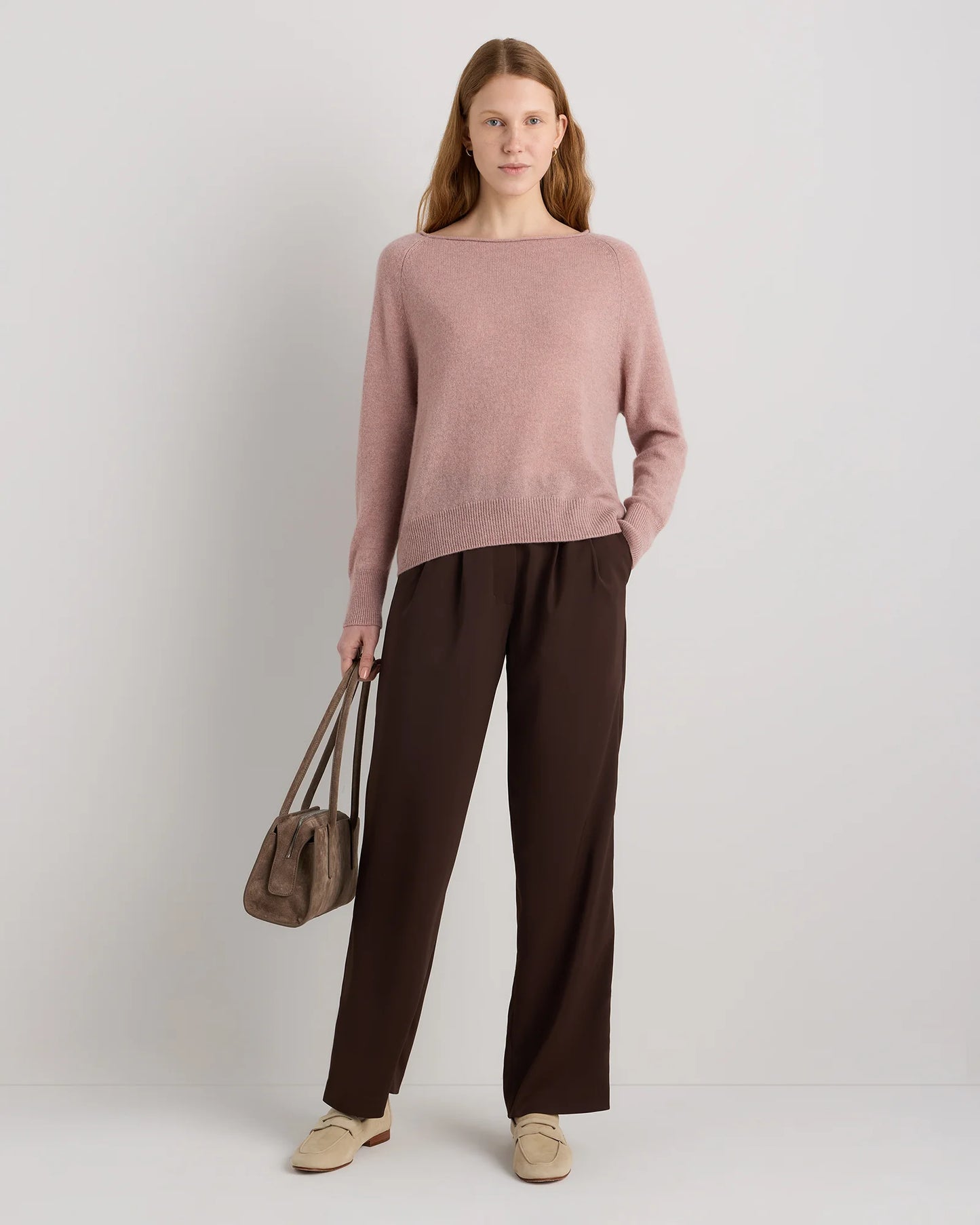 Mongolian Cashmere Boatneck Sweater - XS / Black