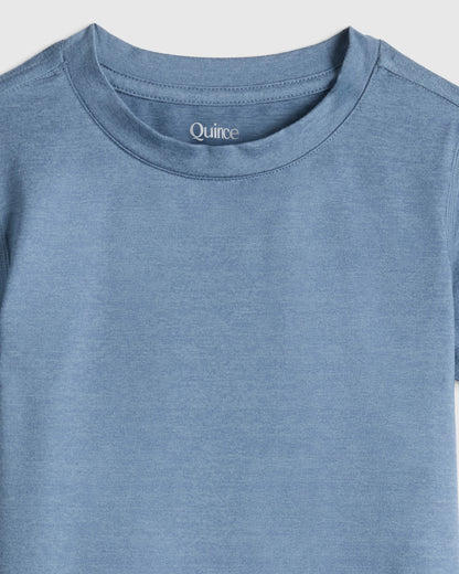 Flowknit Breeze Tee - 2T / Heather Dewstone Blue