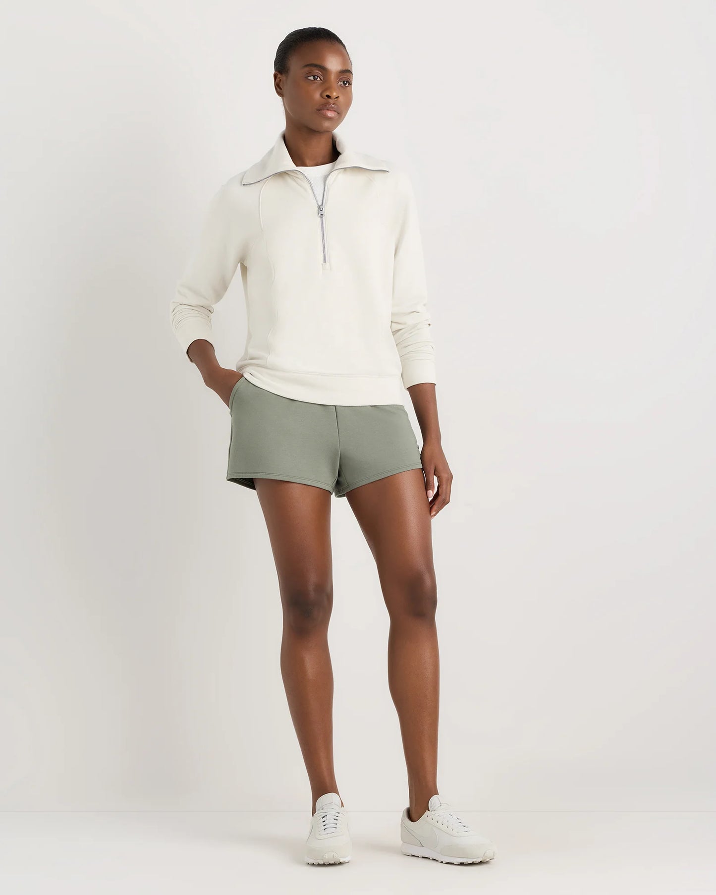 SuperSoft Fleece Shorts - XS / Smoked Thyme Green