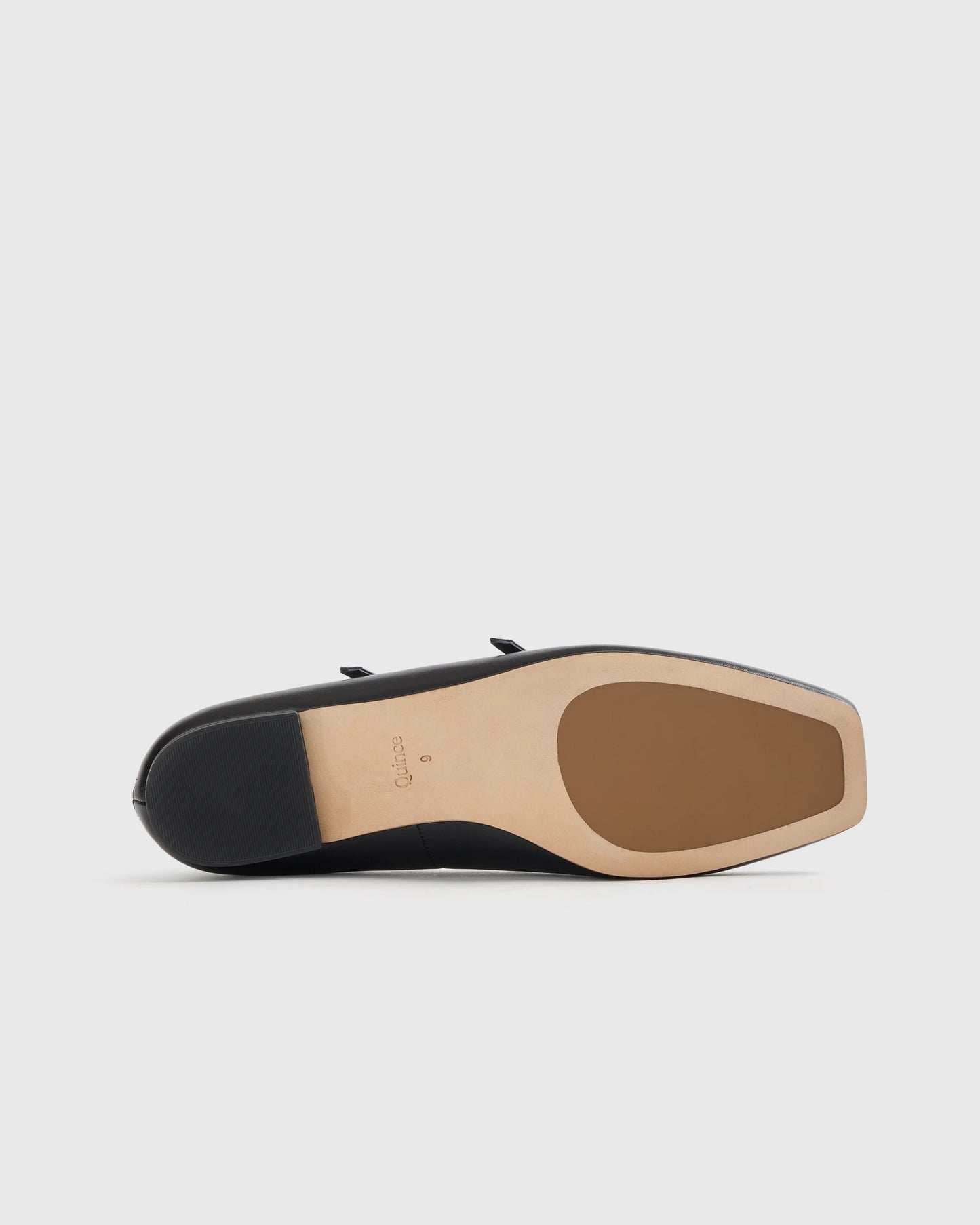 Italian Leather Strappy Ballet Flat - 5 / Black