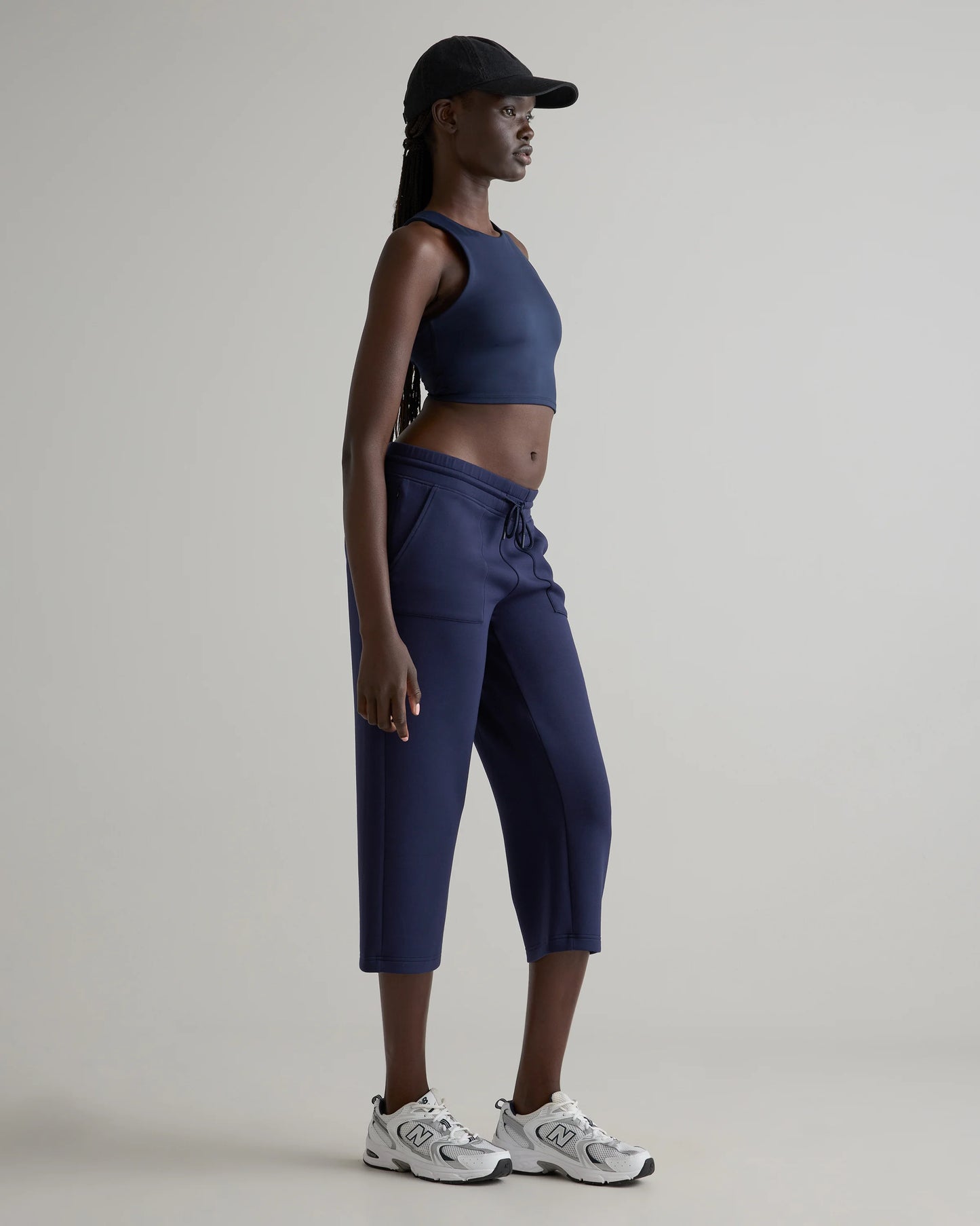 CloudComfort High-Rise Cropped Sweatpants - XS / Pebble Beige