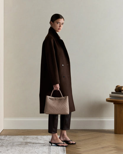 Romy Handwoven Satchel - One Size / Cognac