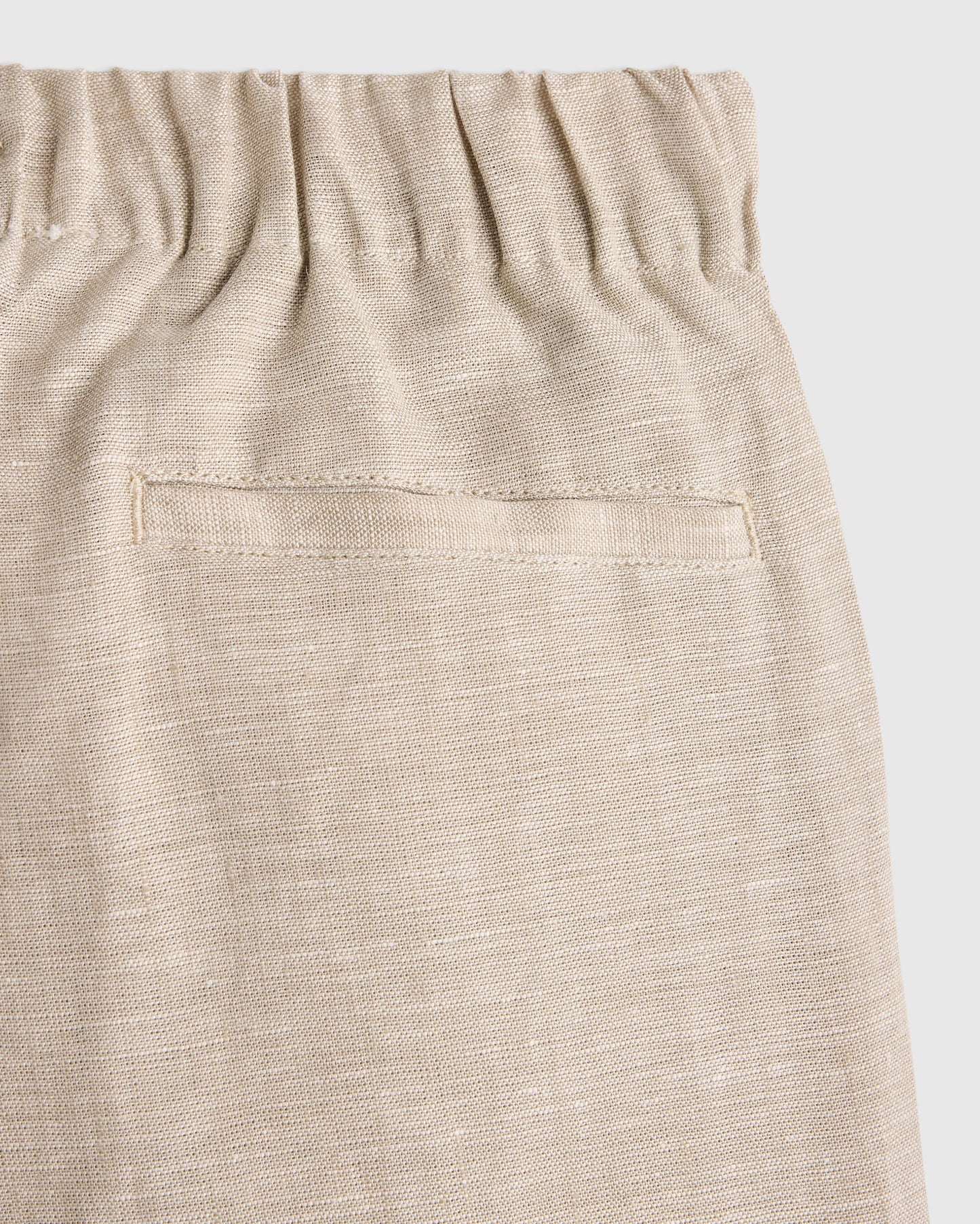 100% European Linen Pull-On Shorts - 2T / Blue Pinstripe