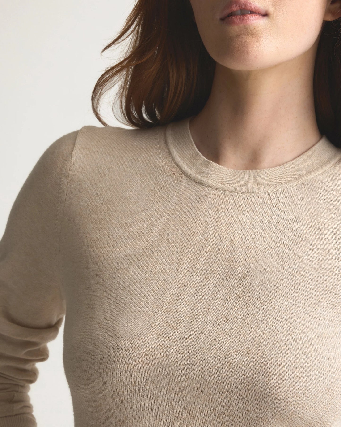 Lightweight Cotton Cashmere Crew Sweater - XS / Mountain Spring Blue
