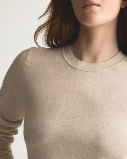 Lightweight Cotton Cashmere Crew Sweater - XS / Mountain Spring Blue