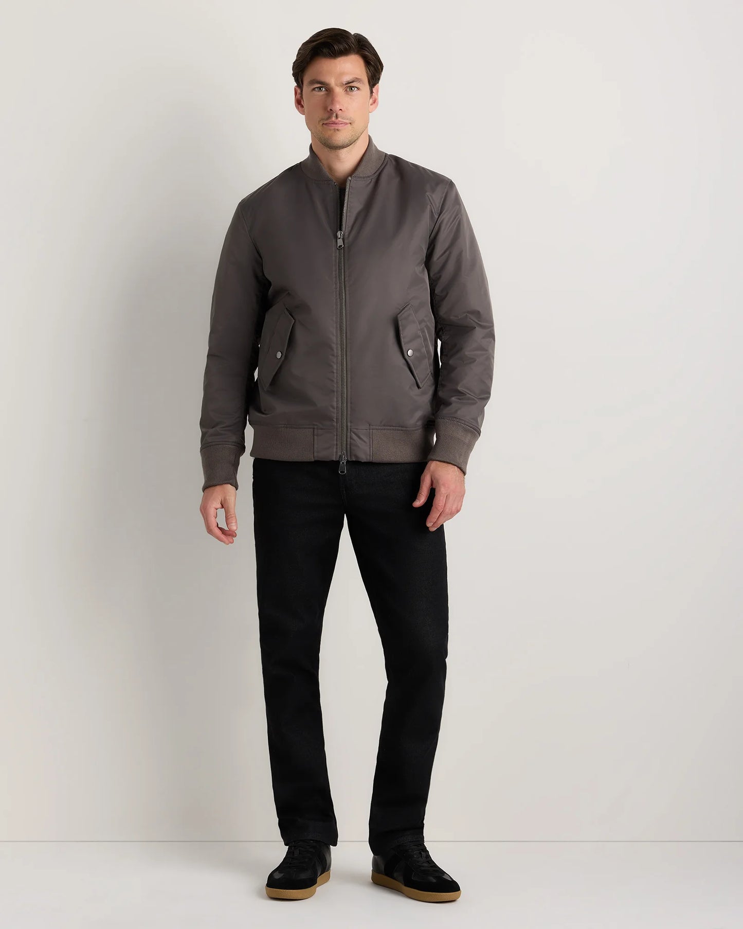 Flight Nylon Bomber Jacket - S / Navy