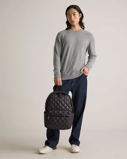 Transit Quilted Commuter Backpack - One Size / Taupe Brown