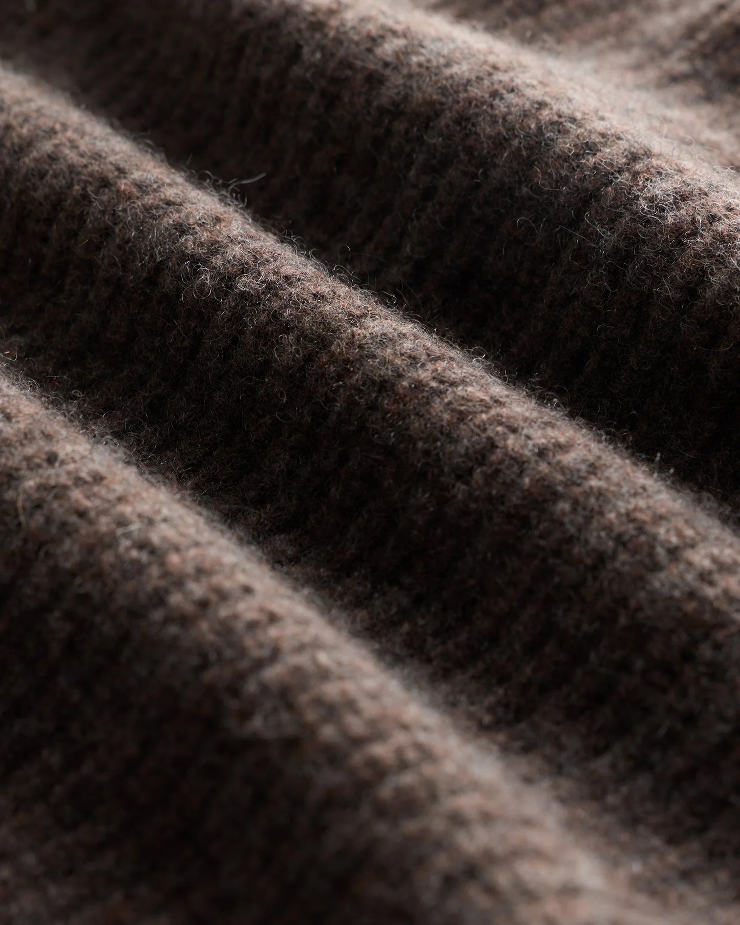 Mongolian Cashmere Fisherman Full Zip Sweater - S / Teak