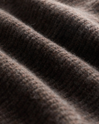 Mongolian Cashmere Fisherman Full Zip Sweater - S / Teak