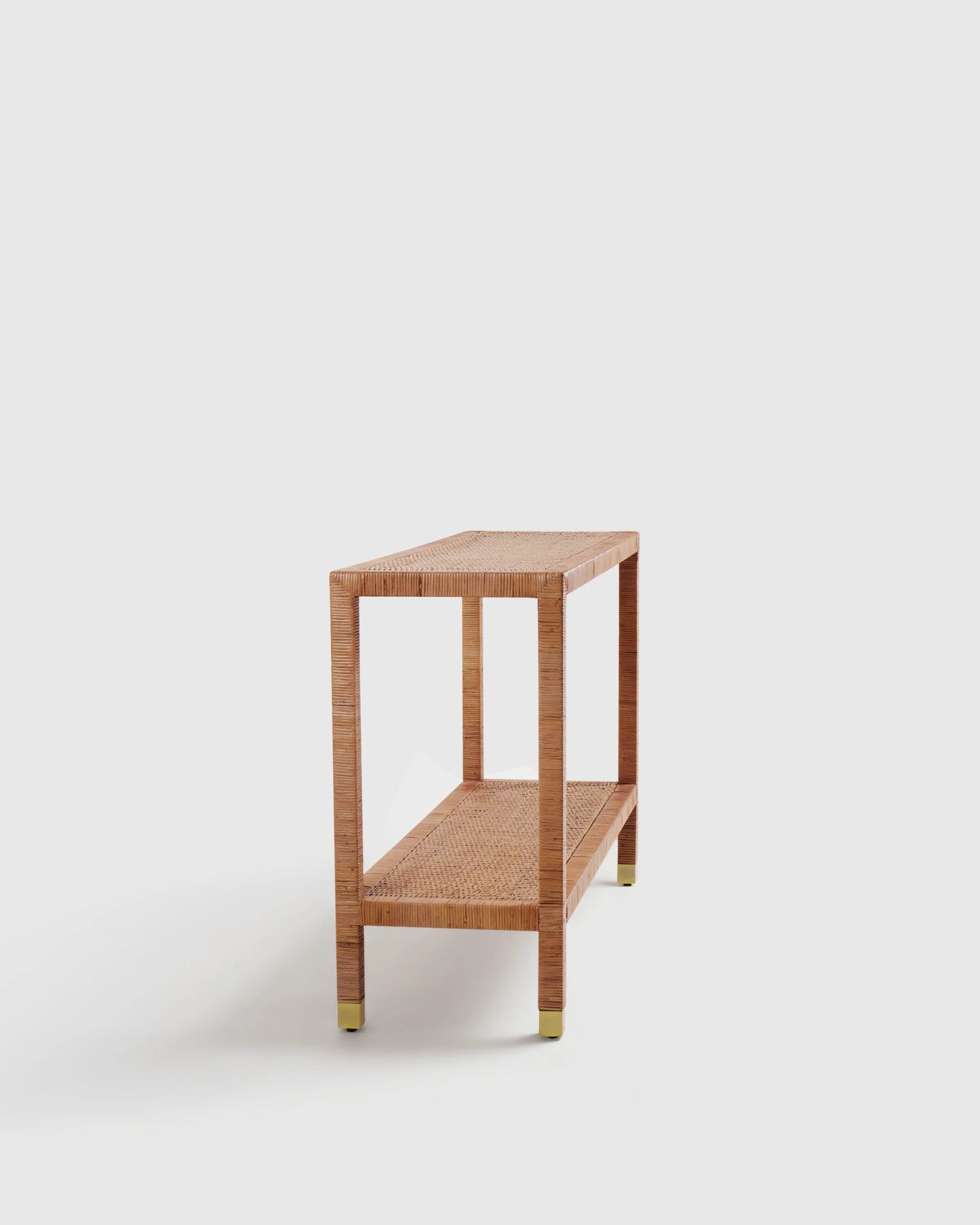 Handwoven Rattan Console Table - One Size / Natural
