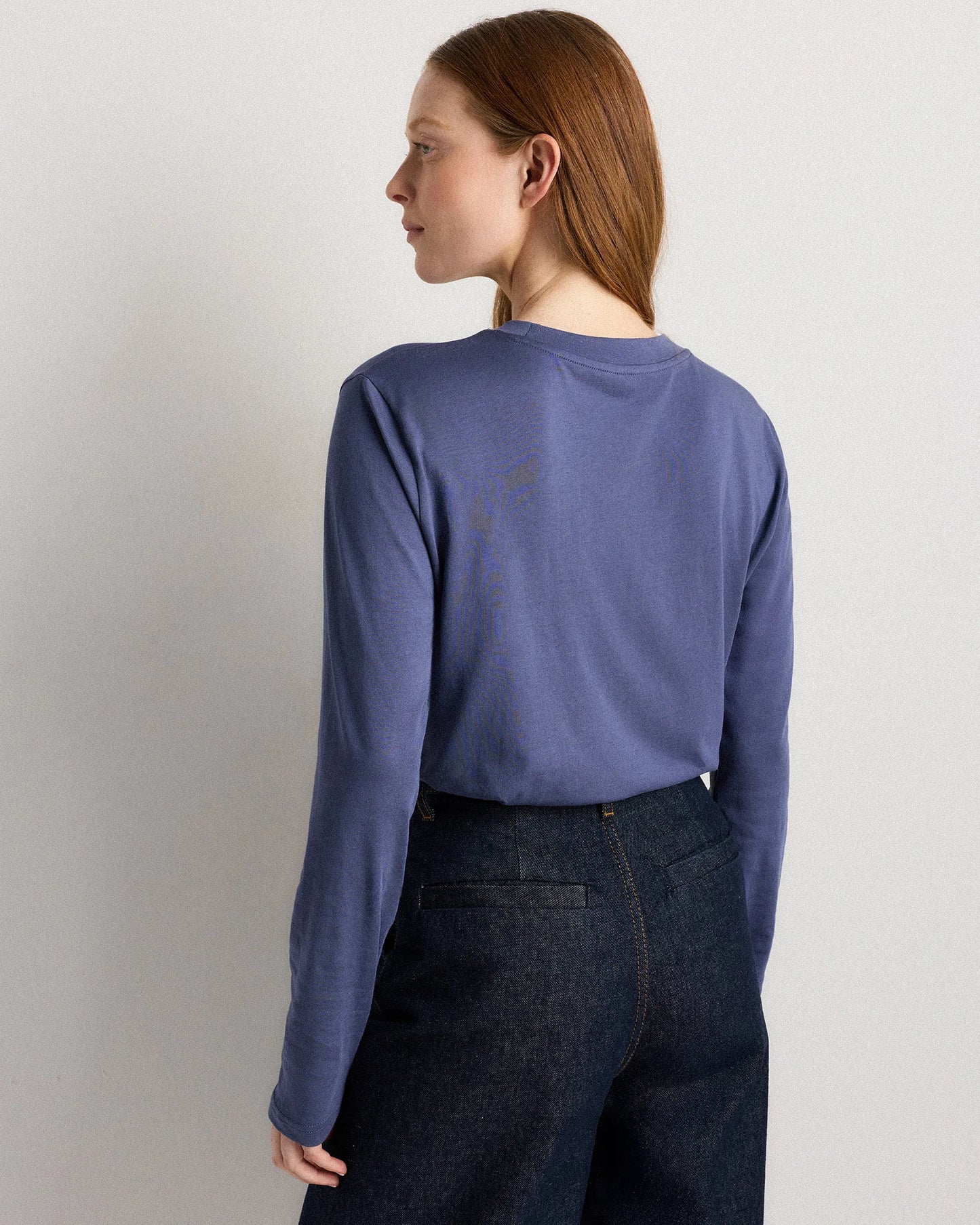 Cotton Modal Relaxed Long Sleeve Tee - XS / Black