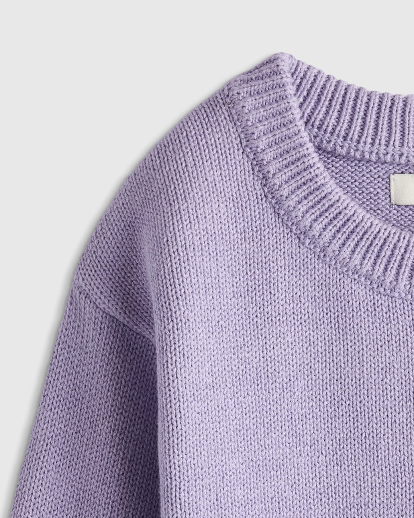 100% Organic Cotton Crewneck Sweater - 9-12M / Navy/White