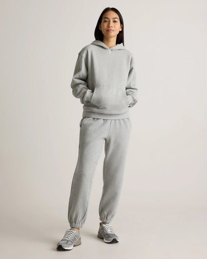 Organic Heavyweight Fleece Boyfriend Sweatpants - XS / Heather Grey