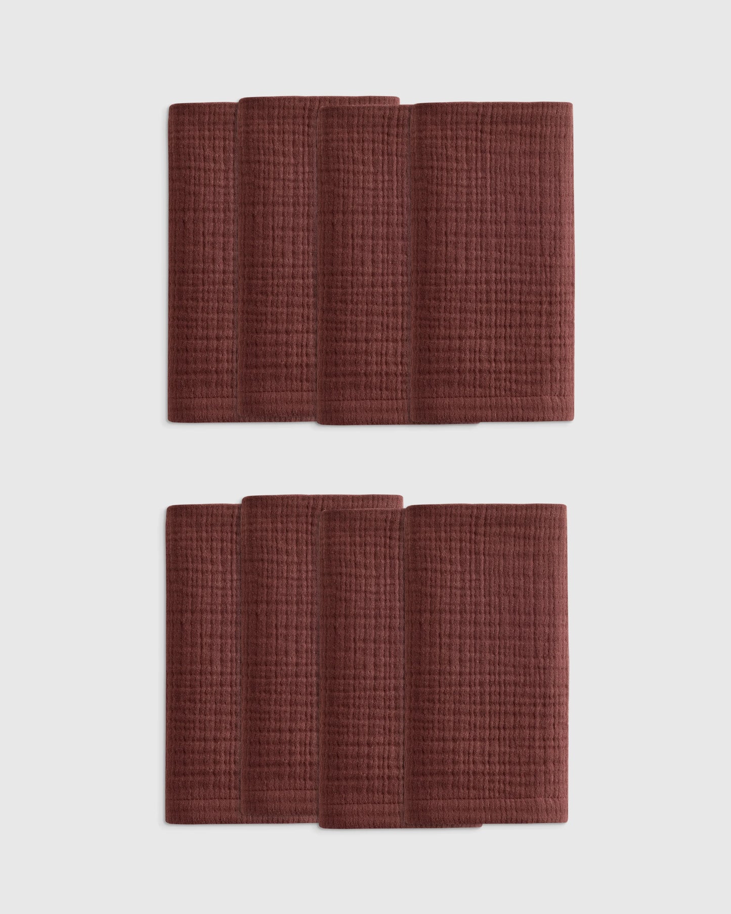 Organic Cotton Gauze Napkins (Set of 8) - One Size / Chocolate