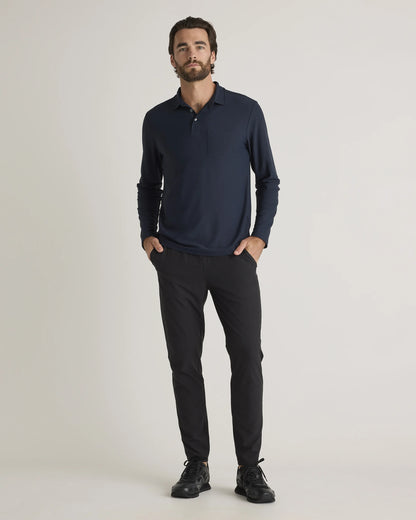 ProPique Performance Long Sleeve Polo - S / Navy