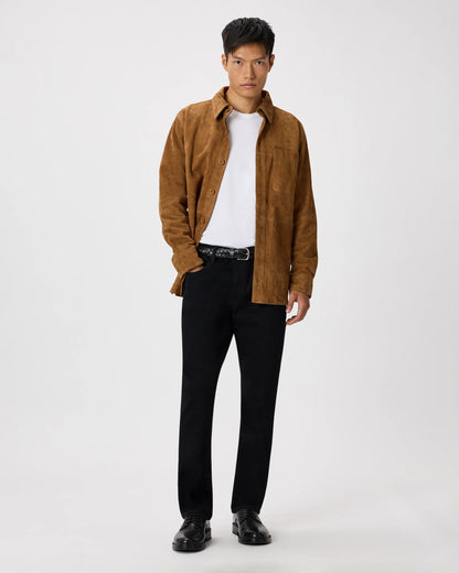 100% Suede Overshirt - S / Cognac Brown
