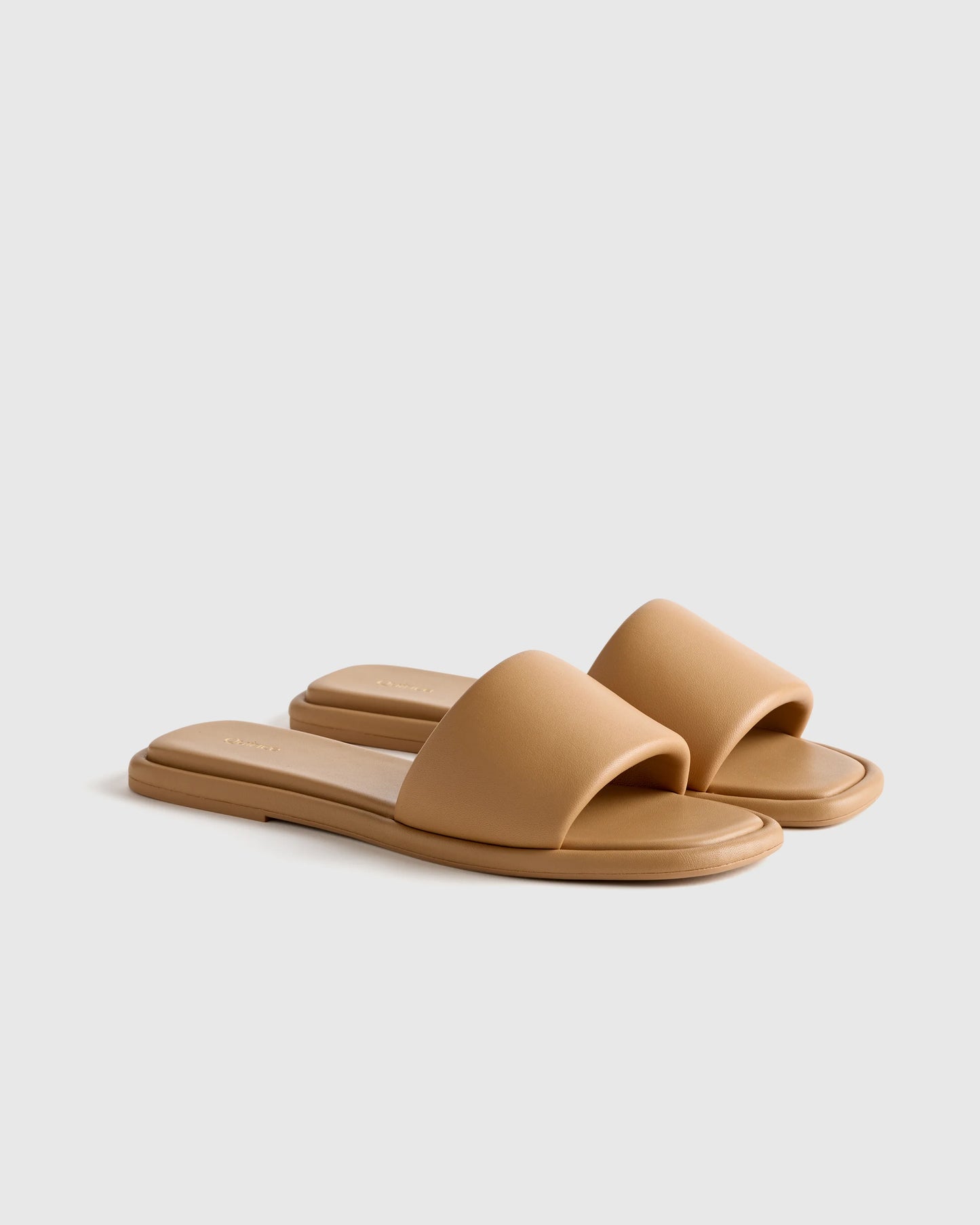 Italian Leather Slide Sandal - 5 / Bone