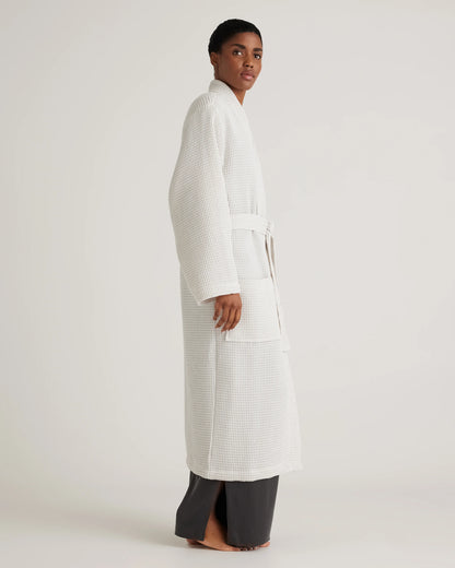 Organic Turkish Waffle Robe - XS / White