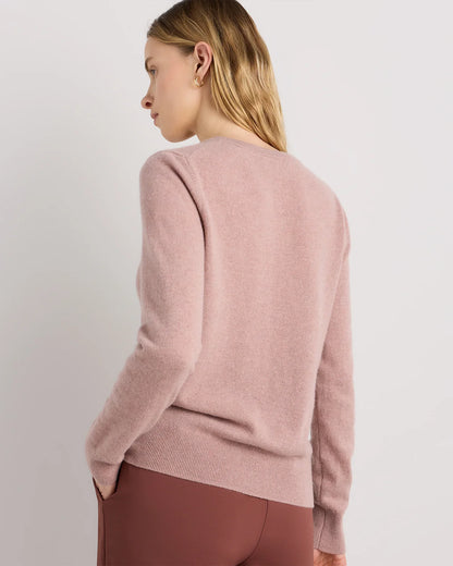Mongolian Cashmere V-Neck Sweater - XS / Rich Burgundy