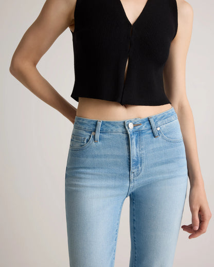 Bella Stretch Straight Jeans - 24 / Twilight Blue Fray