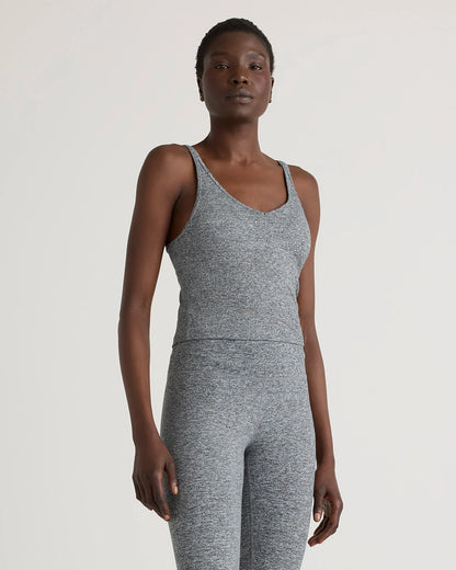 Ultra-Soft Strappy Cropped Tank - XS / Heather Grey