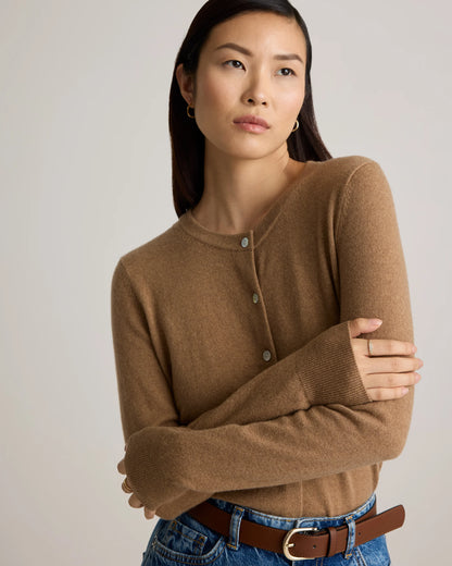 Mongolian Cashmere Cardigan Sweater - XS / Black