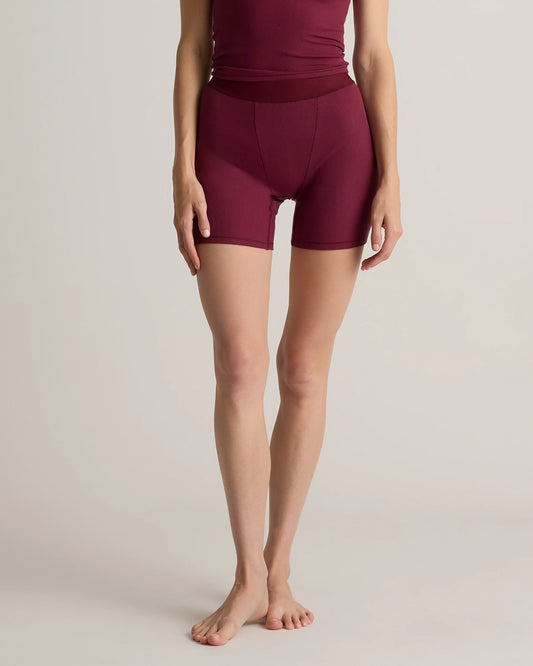 Tencel Rib Knit Lounge Boxer (3-pack) - XS / Wine