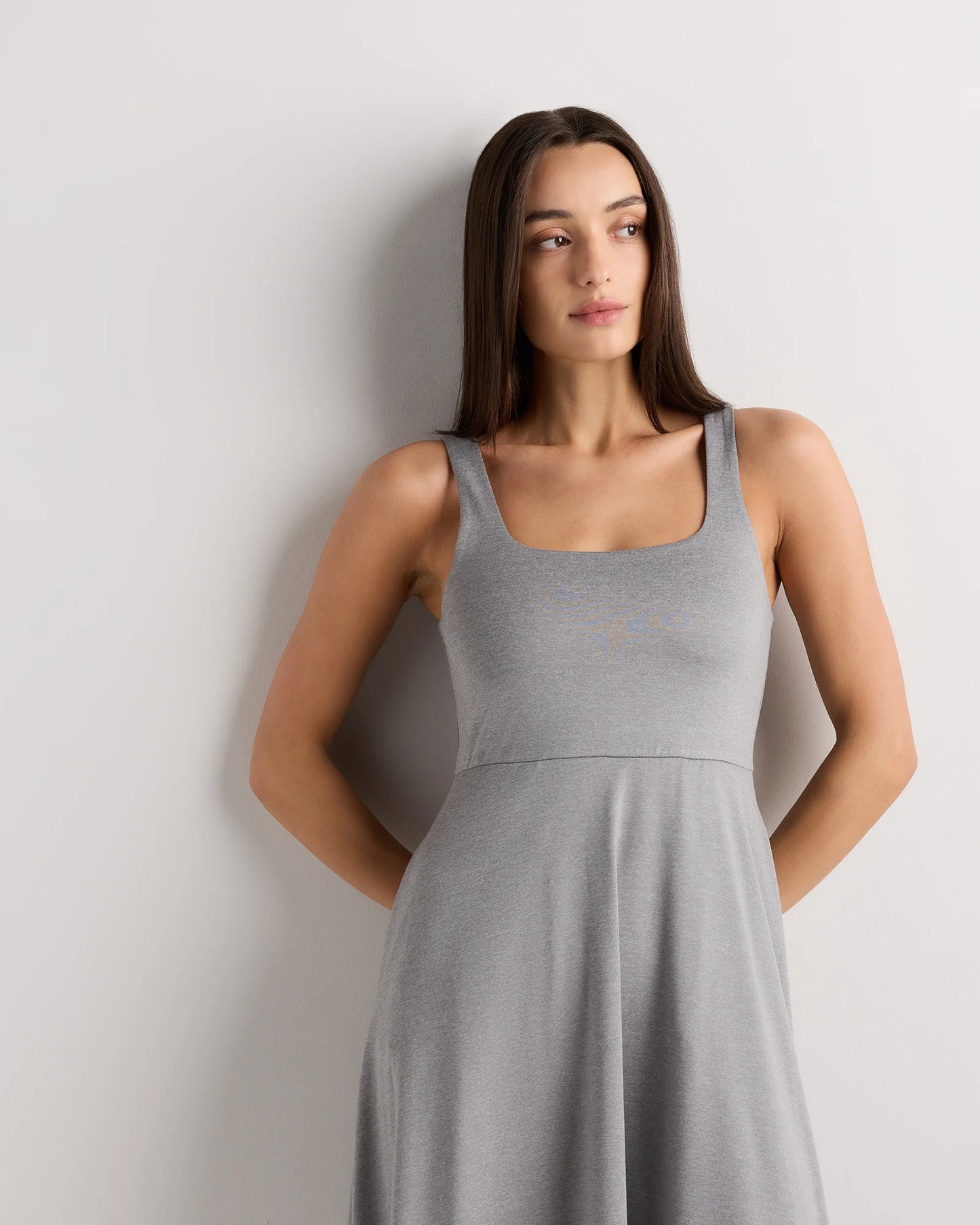 Flowknit Breeze Fit & Flare Dress - XS / Heather Green