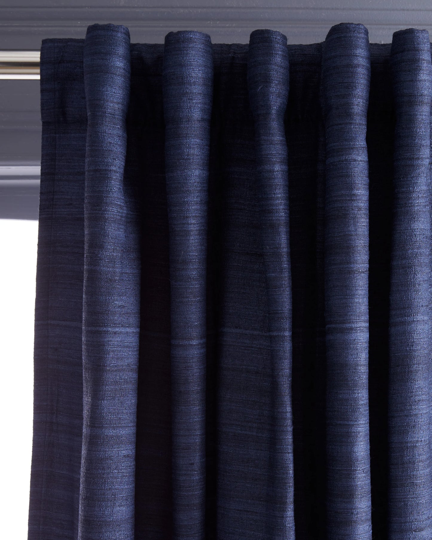 Raw Silk Room Darkening Curtain - Single Panel - 48x84 / Ivory