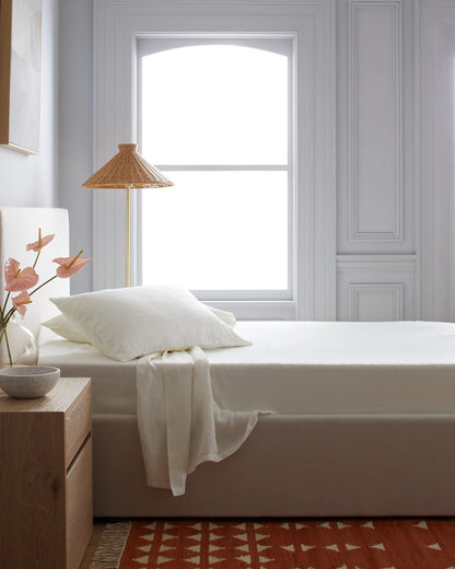 European Linen Sheet Set - Twin / Peach