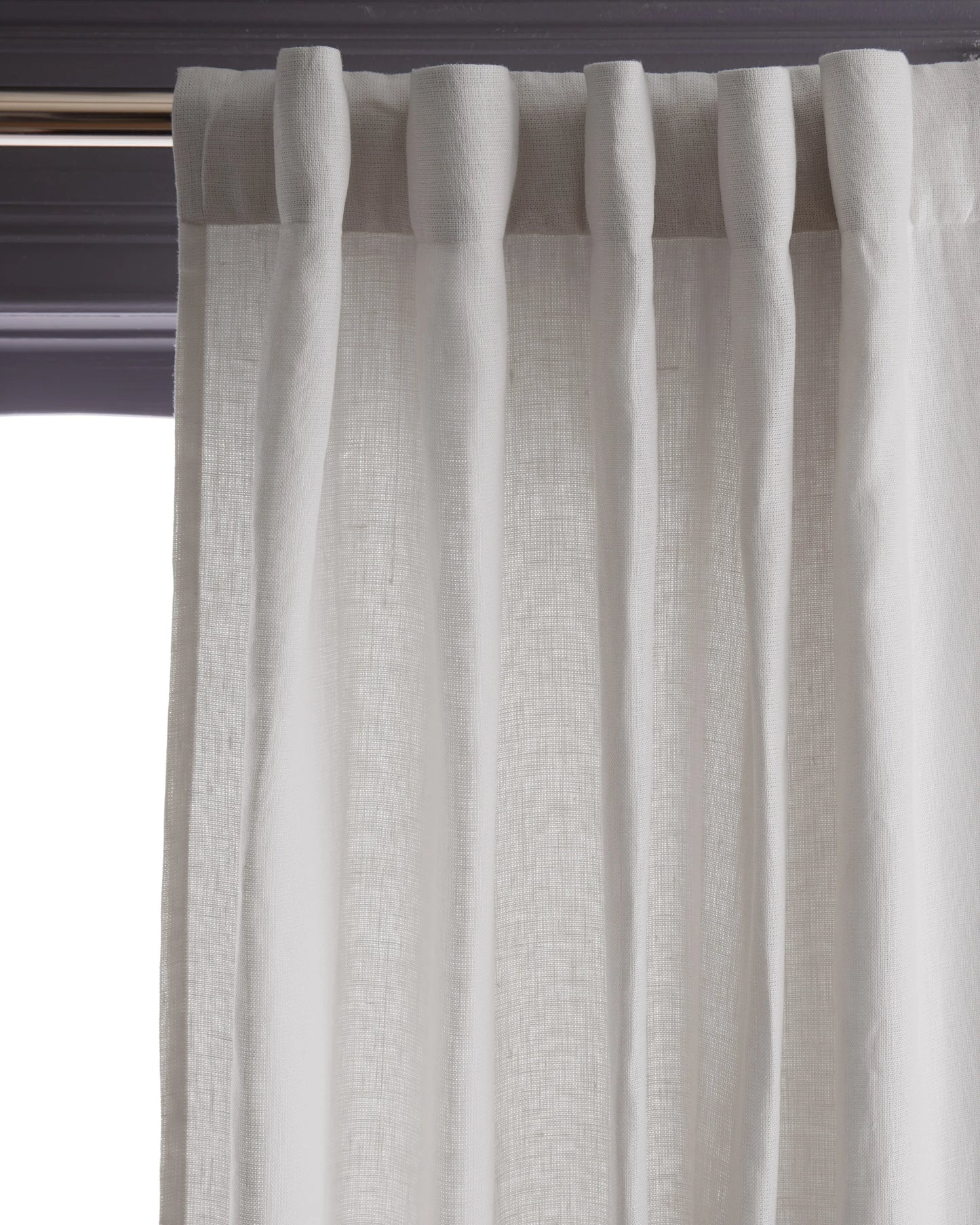 Heavyweight European Linen Curtain - 48x84 / White