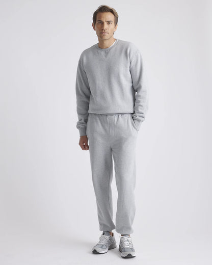 Organic Heavyweight Fleece Crew - S / Heather Grey