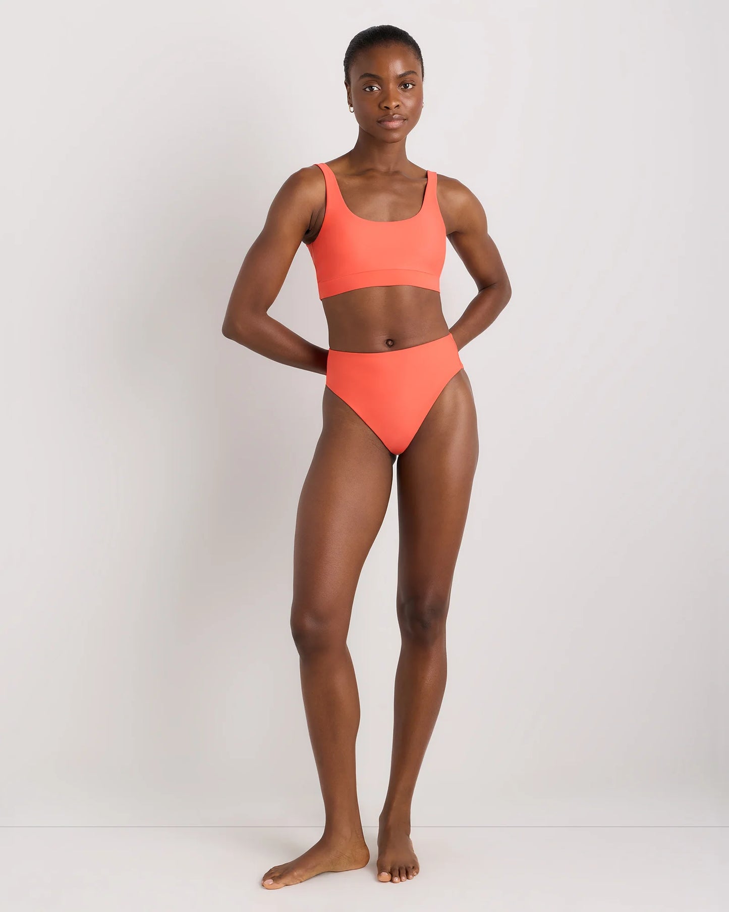 Italian High-Rise High-Leg Bikini Bottom - XS / Palm