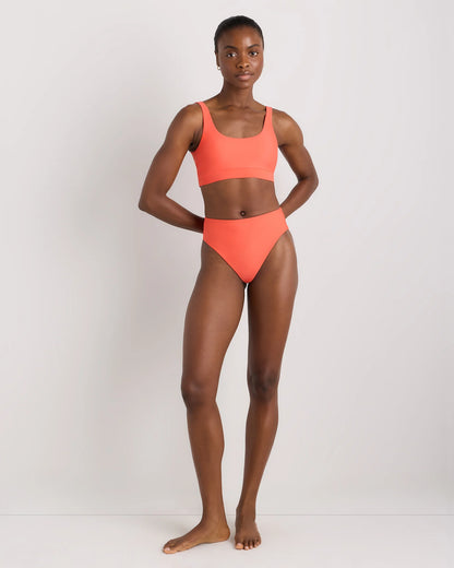 Italian High-Rise High-Leg Bikini Bottom - XS / Palm