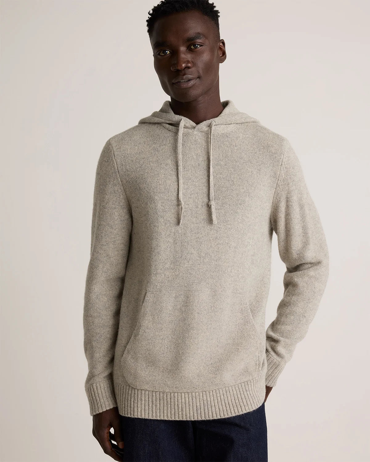 100% Yak Wool Pullover Hoodie - S / Warm Heather Grey