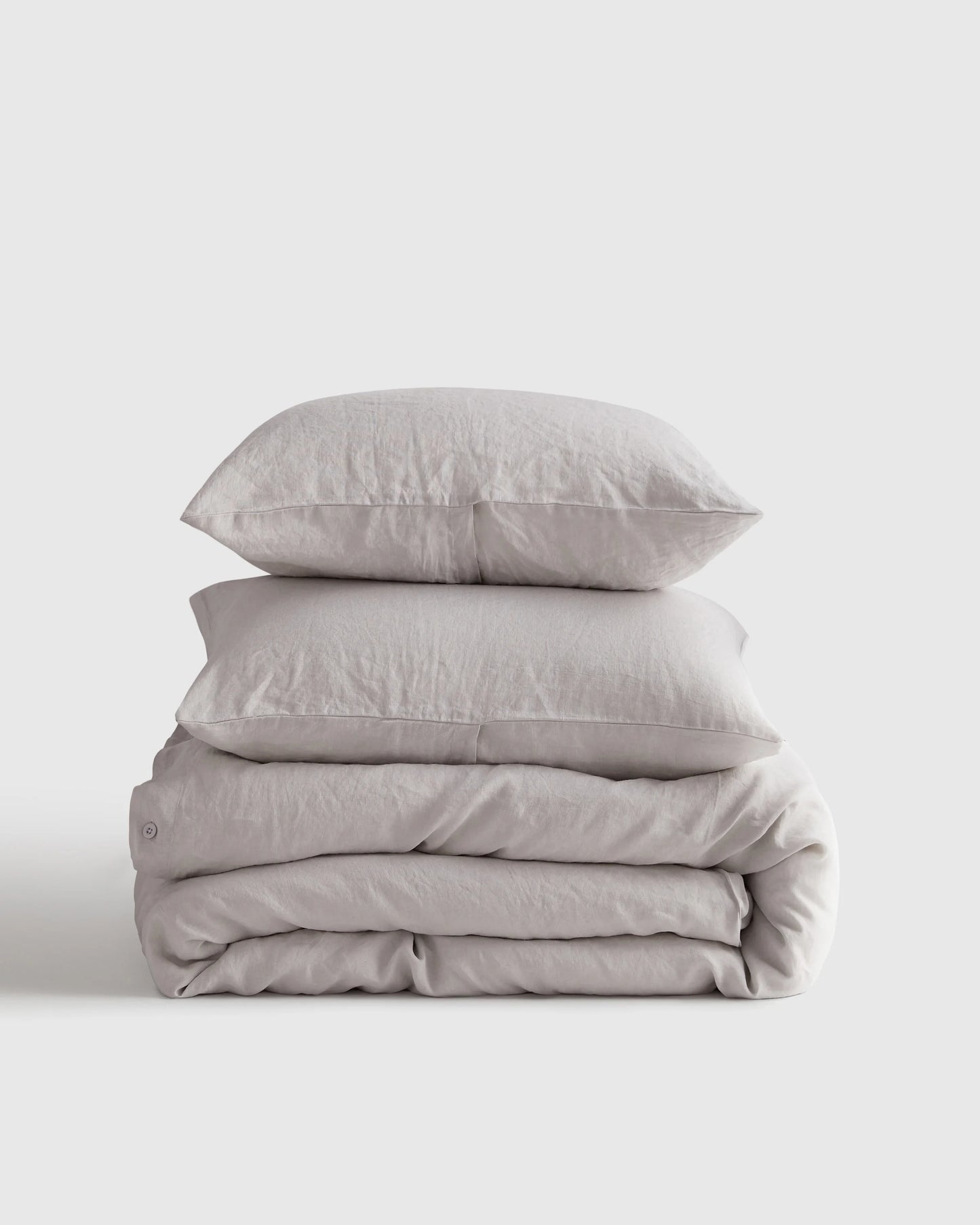 European Linen Duvet Cover Set - Twin / Peach