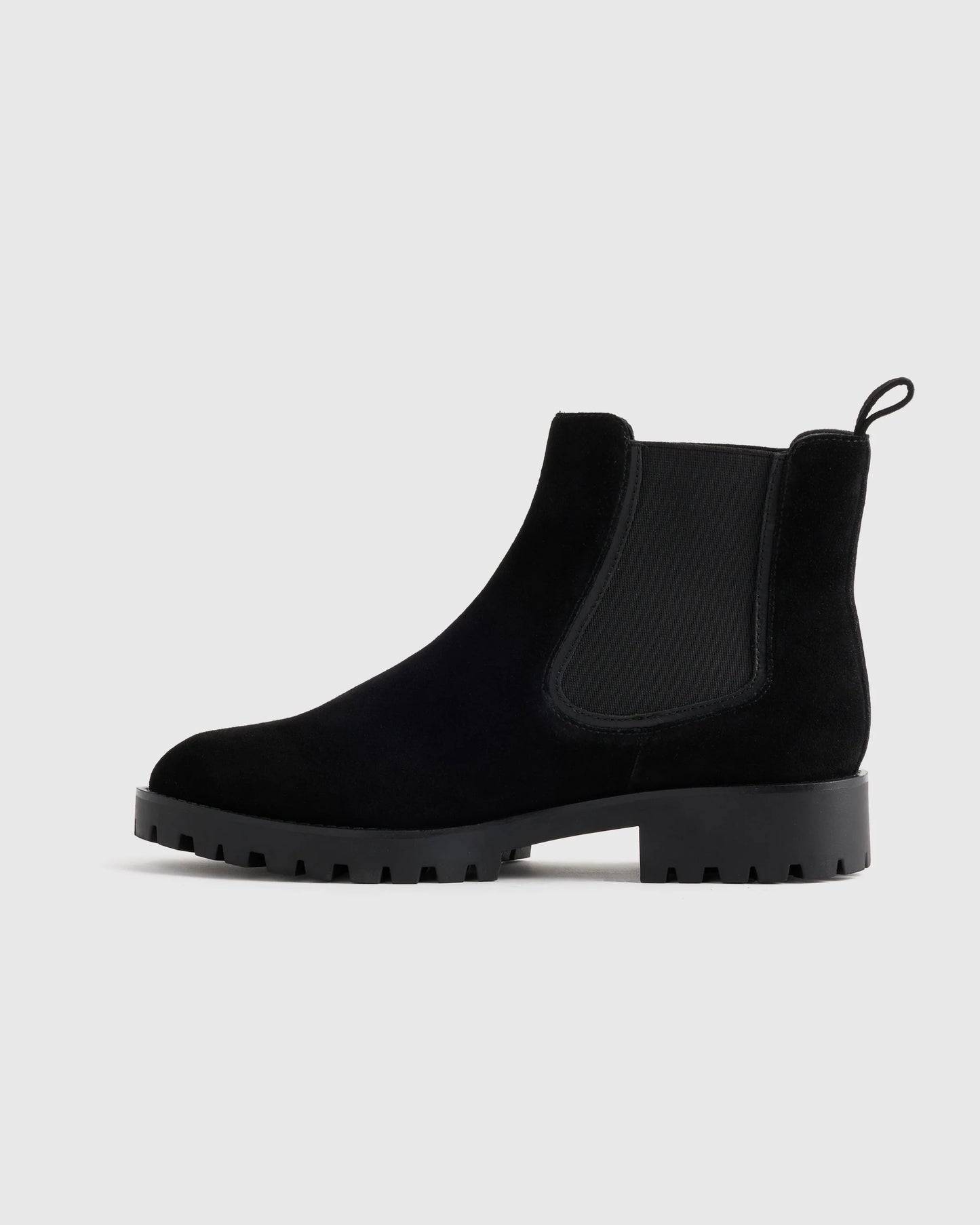 Italian Suede Lug Sole Chelsea Boot - 5 / Almond Suede