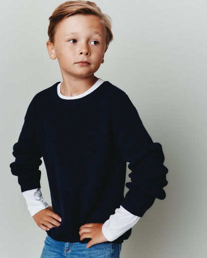 100% Organic Cotton Fisherman Tunic Sweater - 6 / Oatmeal