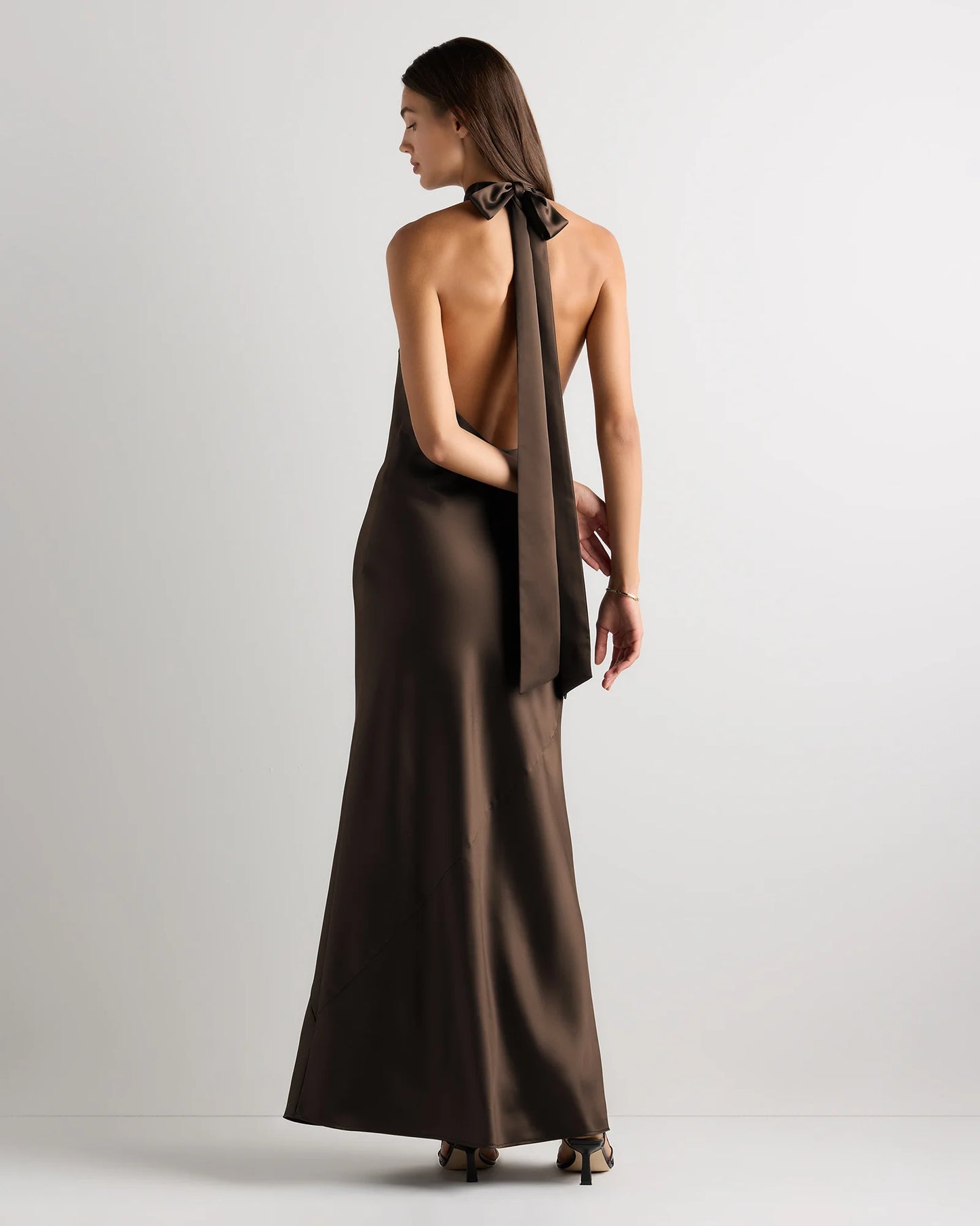 Catalina Stretch Satin Dress - 0 / Garden Sage Green