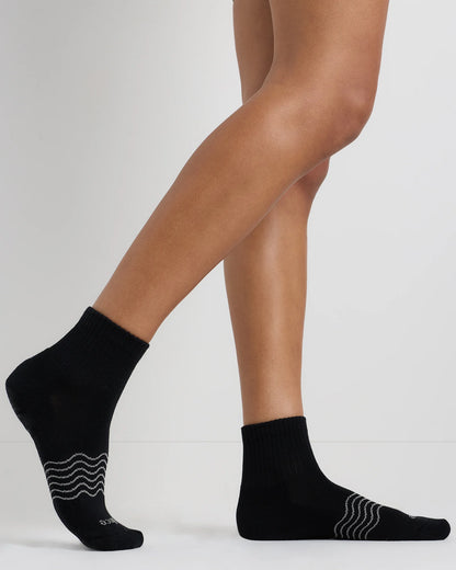 Everyday Cotton Solid Quarter Socks (4-Pack) - S / White