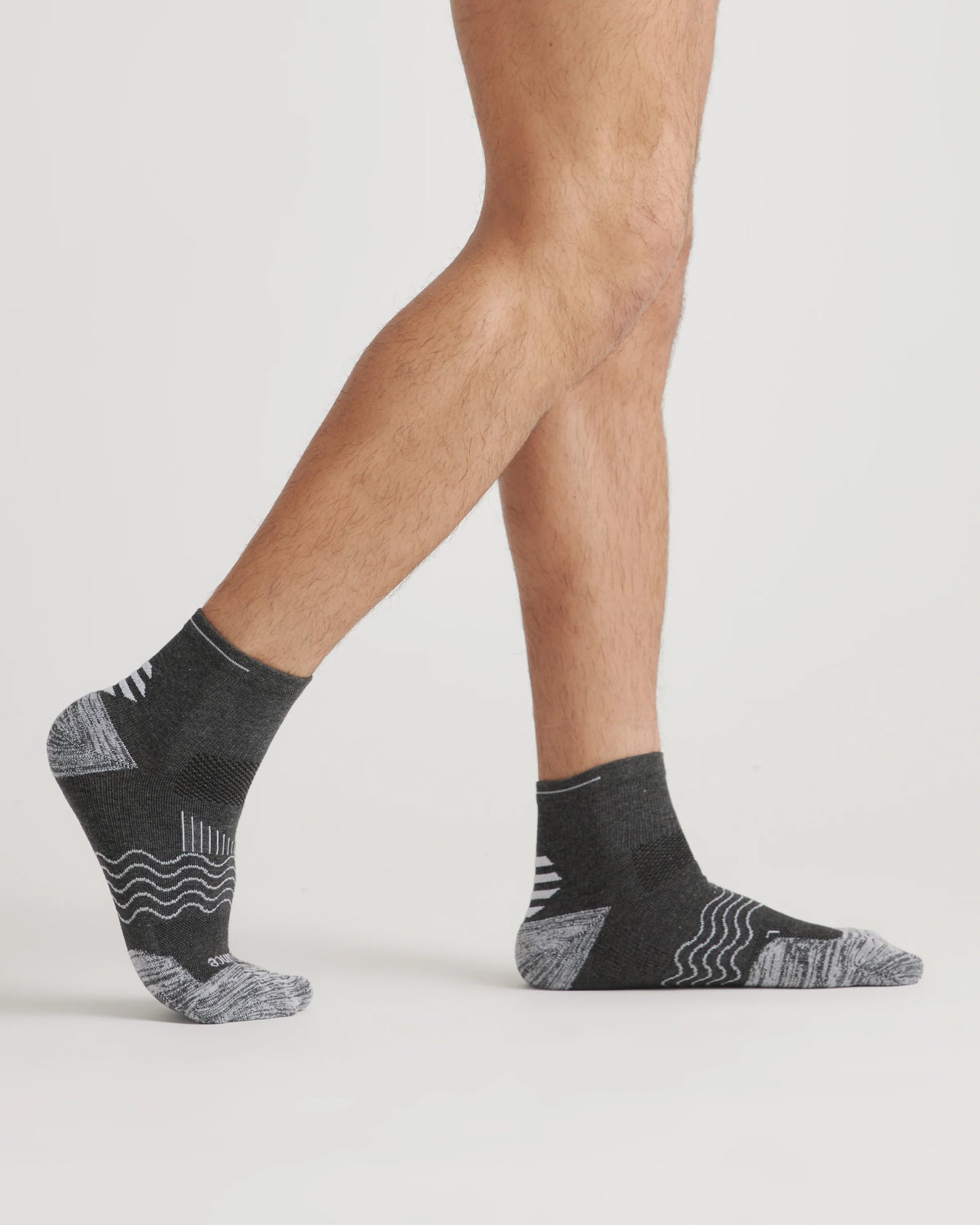 Performance Running Quarter Socks (4-Pack) - S / White