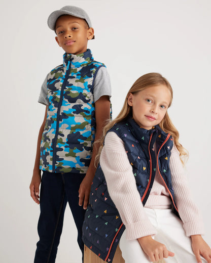Lightweight Down Puffer Vest - 12 / Rainbow Hearts