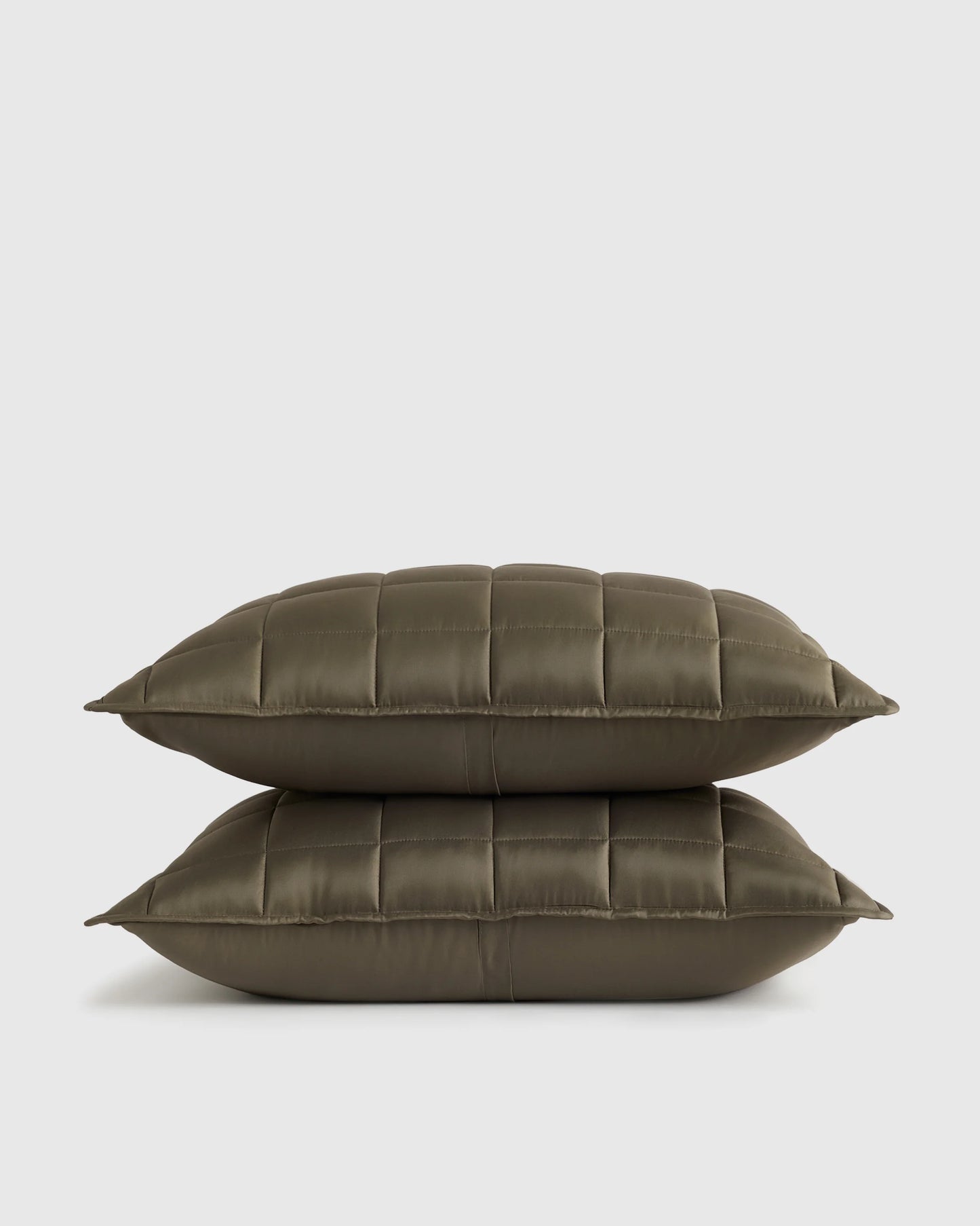 Bamboo Box Quilted Sham Set - Standard / Sage