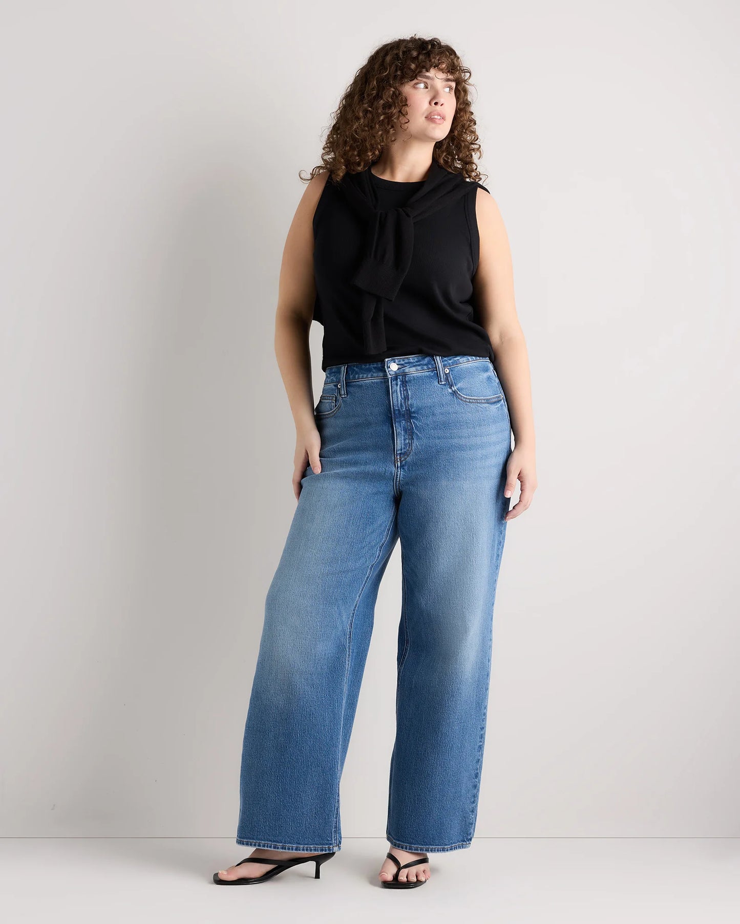 Bella Stretch Relaxed Straight Jeans - 33 / Atlantic Blue