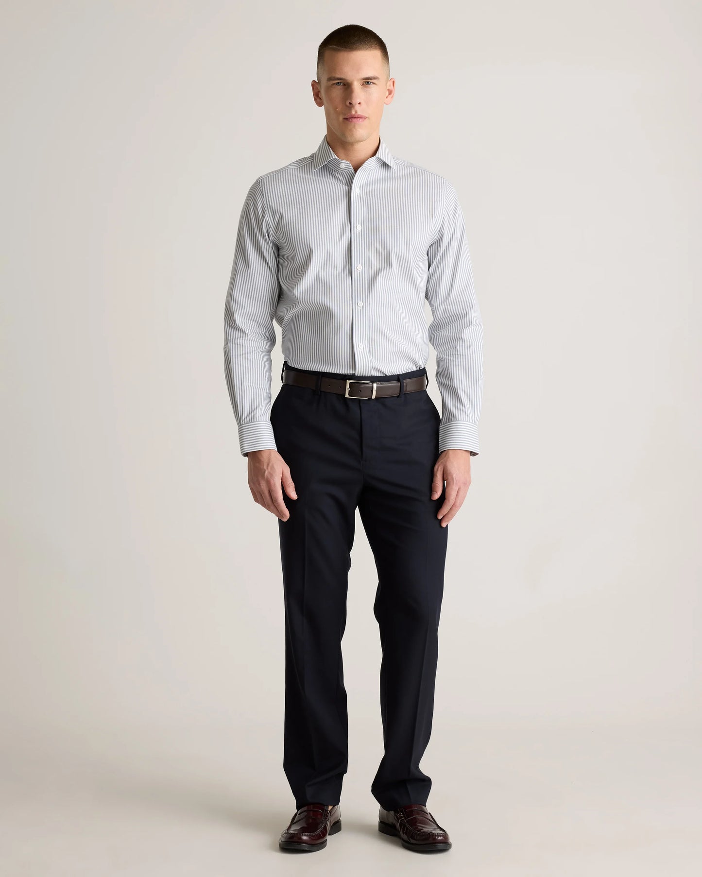 Organic Cotton Oxford Non-Iron Dress Shirt - S / Bold Black