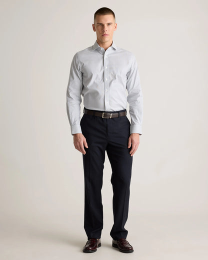 Organic Cotton Oxford Non-Iron Dress Shirt - S / Bold Black