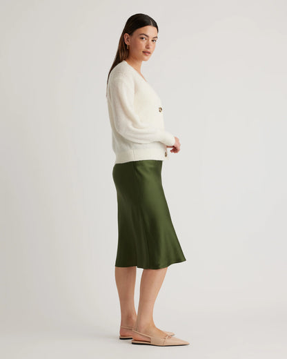 Baby Alpaca-Wool Cropped Cardigan - XS / Ivory