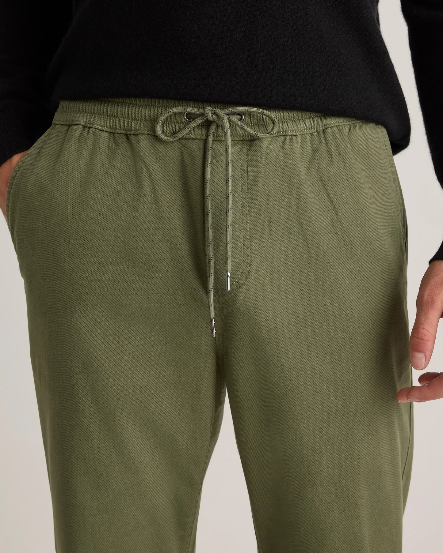 Cotton Chino Drawstring Pants - S / Admiral