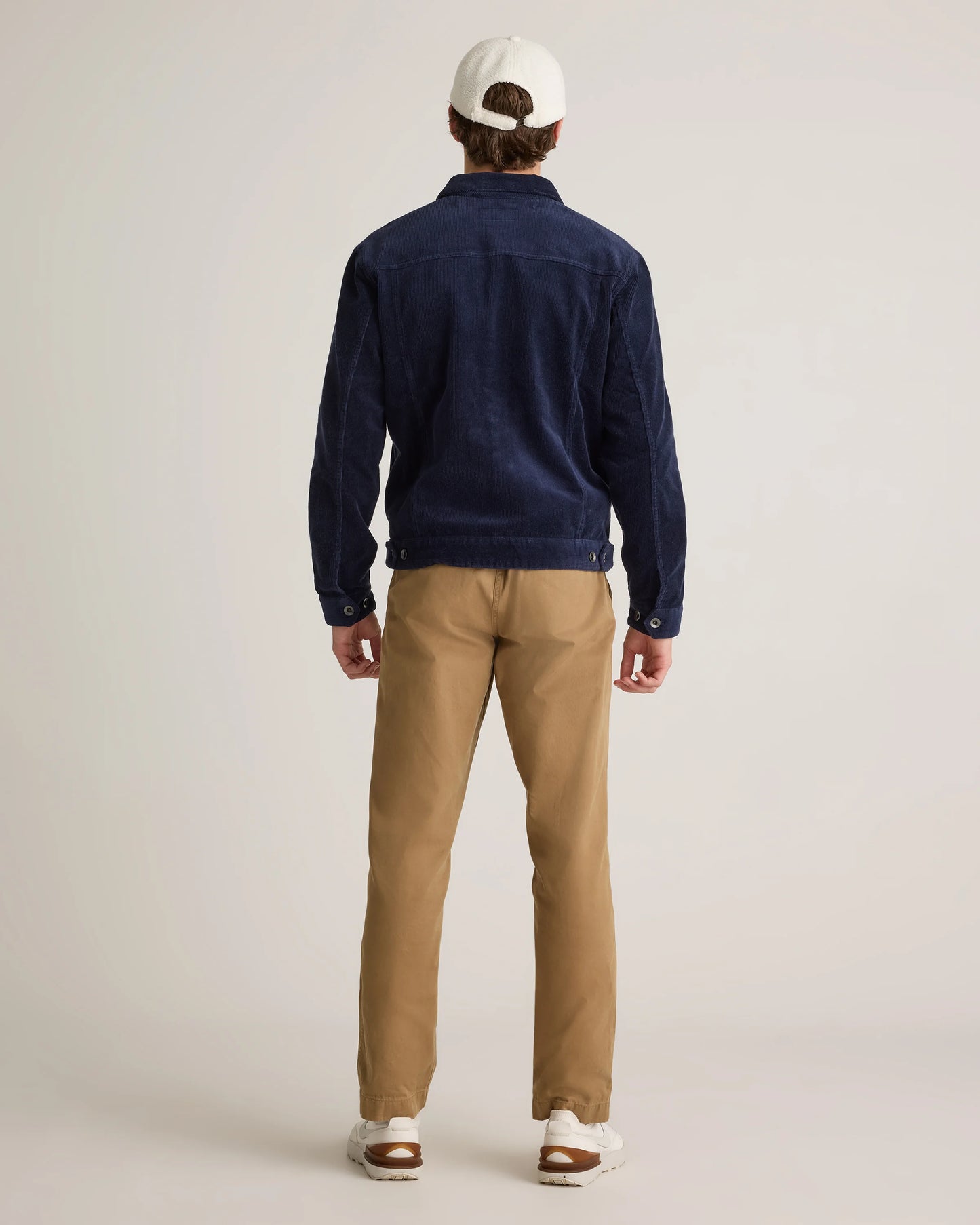 Organic Stretch Corduroy Trucker Jacket - S / Seaweed